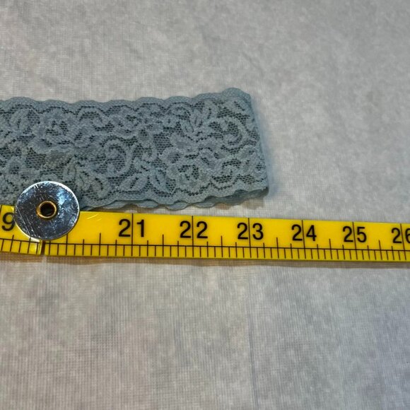 BP Lace Low-Rise Thong Blue Grey Floral Stretch Lingerie Panty Plus 4X - Picture 4 of 10